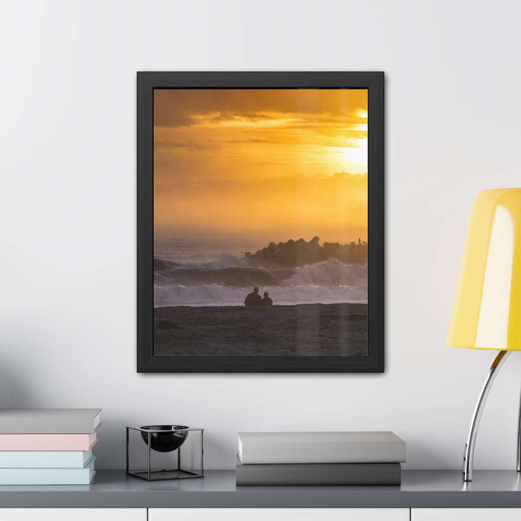 Golden Lighthouse Framed Poster