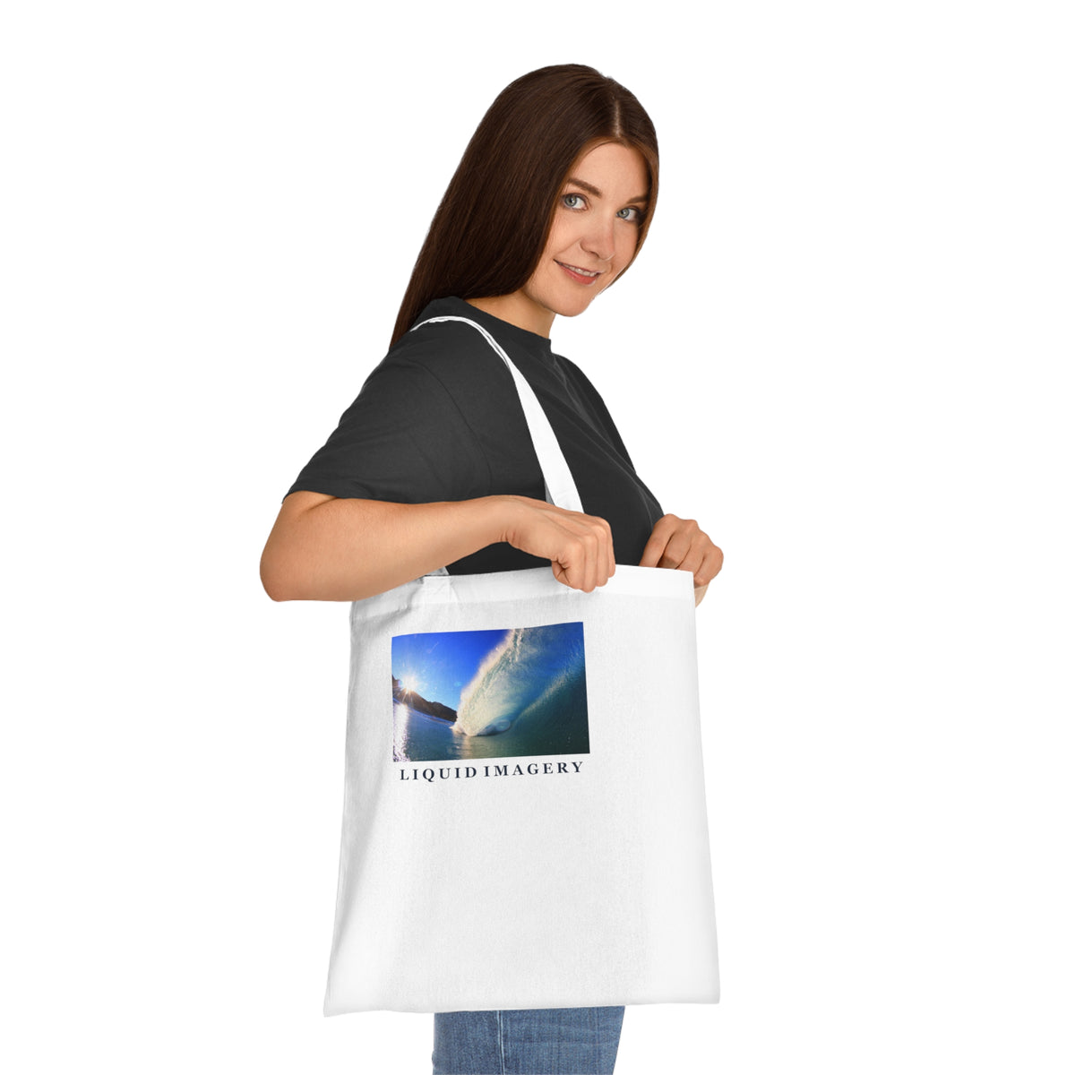 Sunburst Wave Cotton Tote Bag