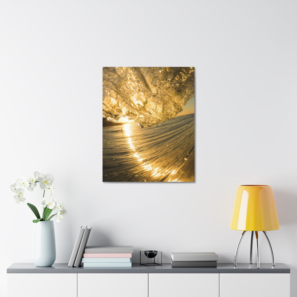 Liquid Gold Stretched Canvas