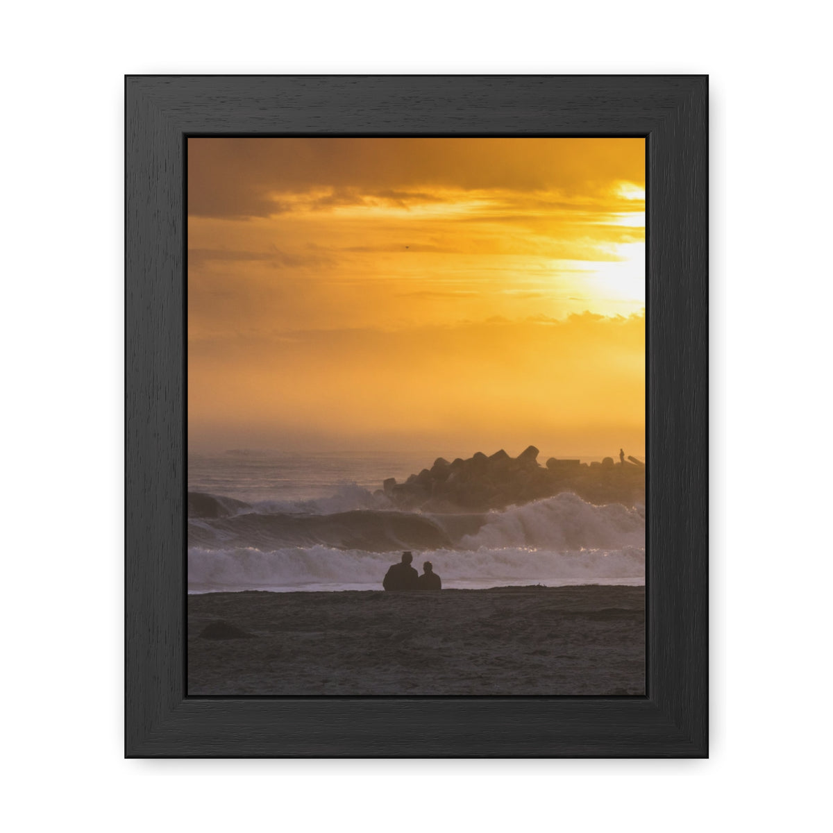 Golden Lighthouse Framed Poster