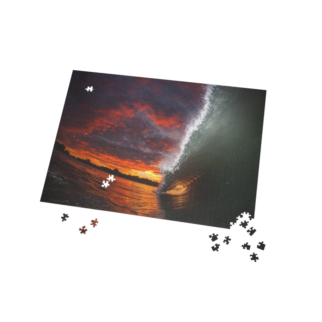 Burning Sky Barrel Jigsaw Puzzle