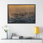 Whale Pair Framed Poster