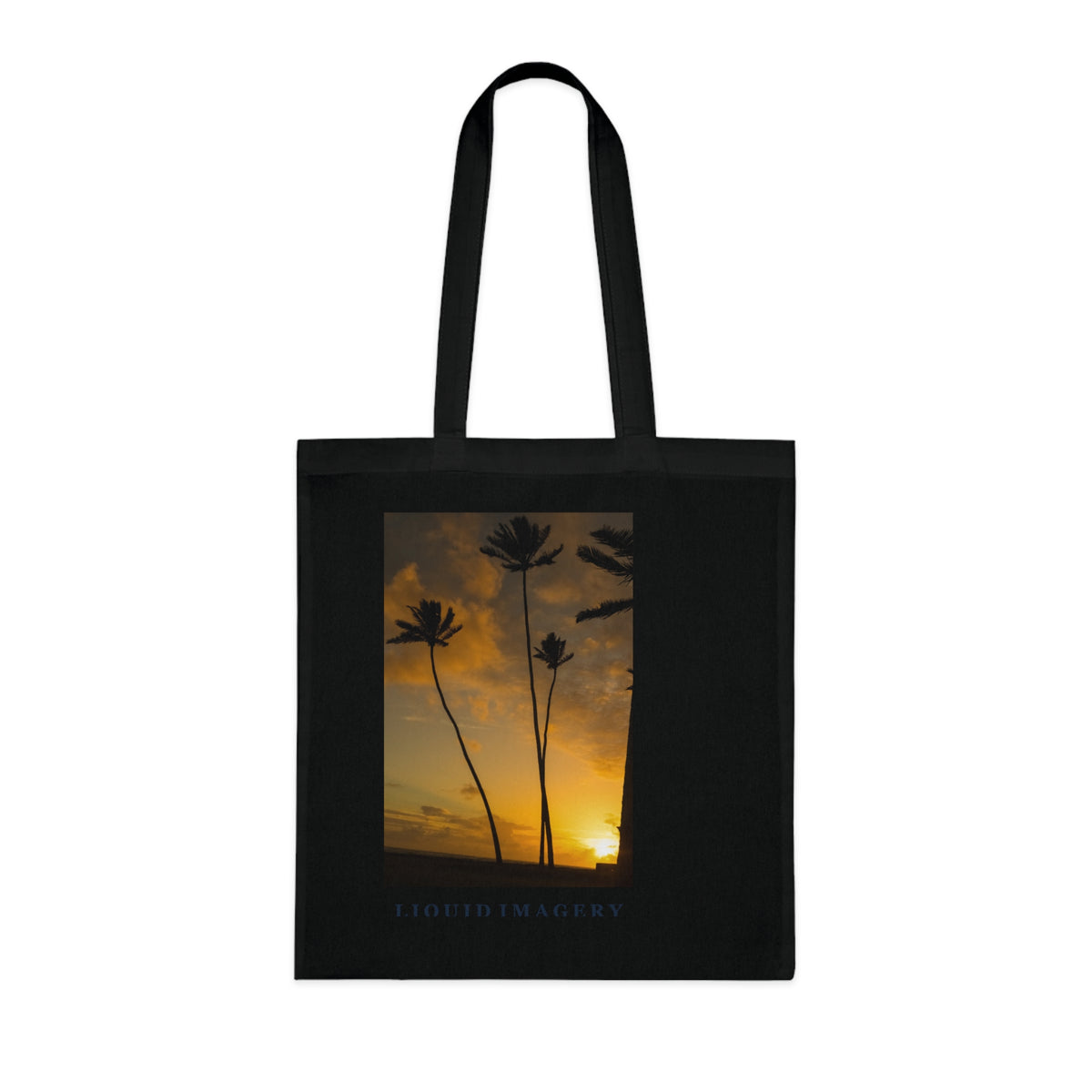 Palm Fire Cotton Tote Bag