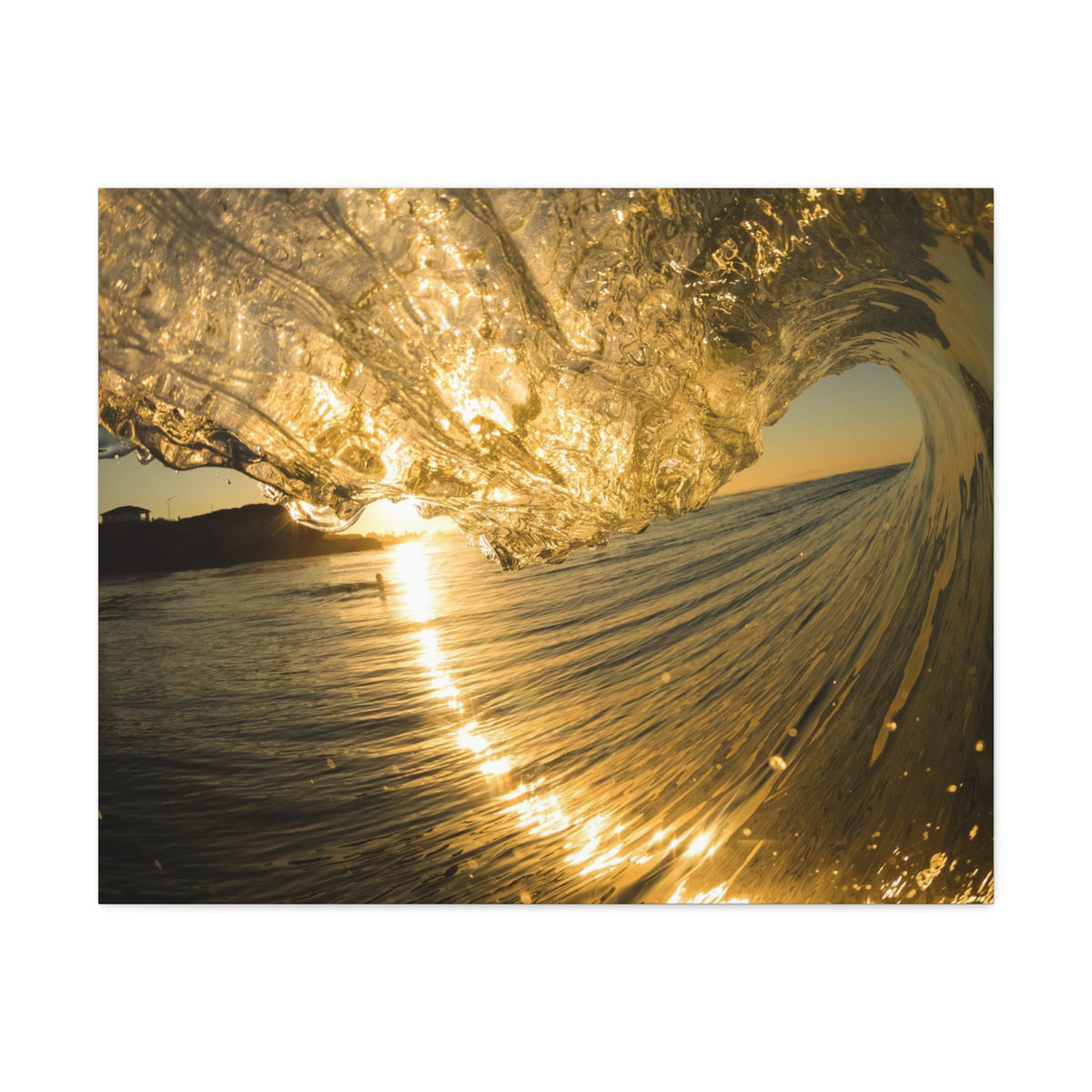 Liquid Gold Stretched Canvas