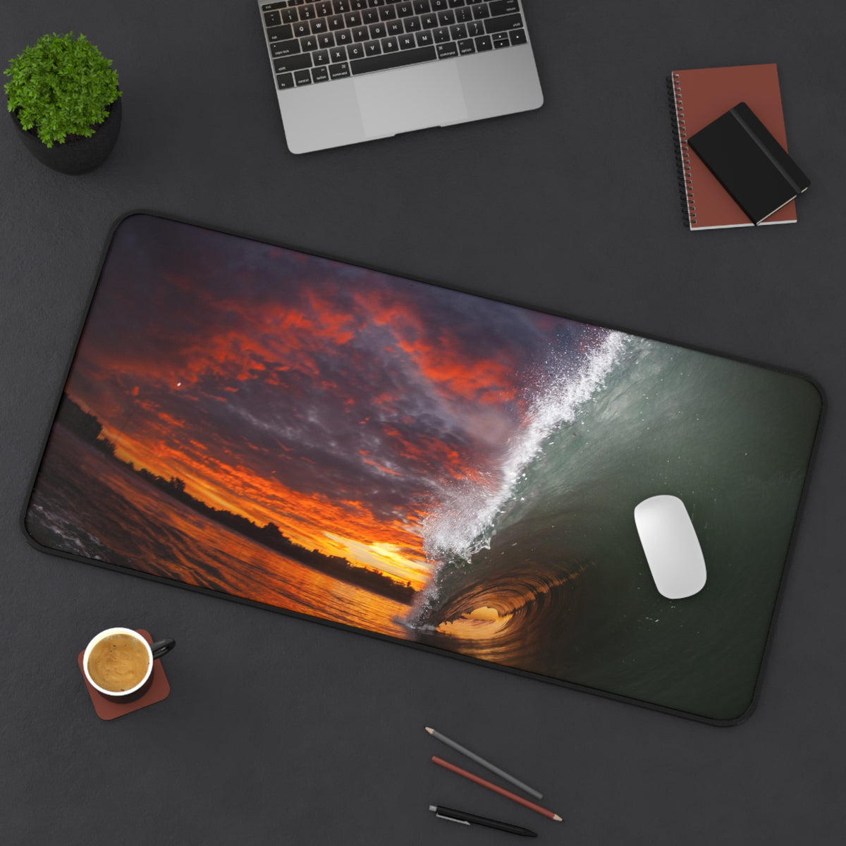 Burning Sky Barrel Desk Mat