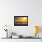 Golden Lighthouse Framed Poster