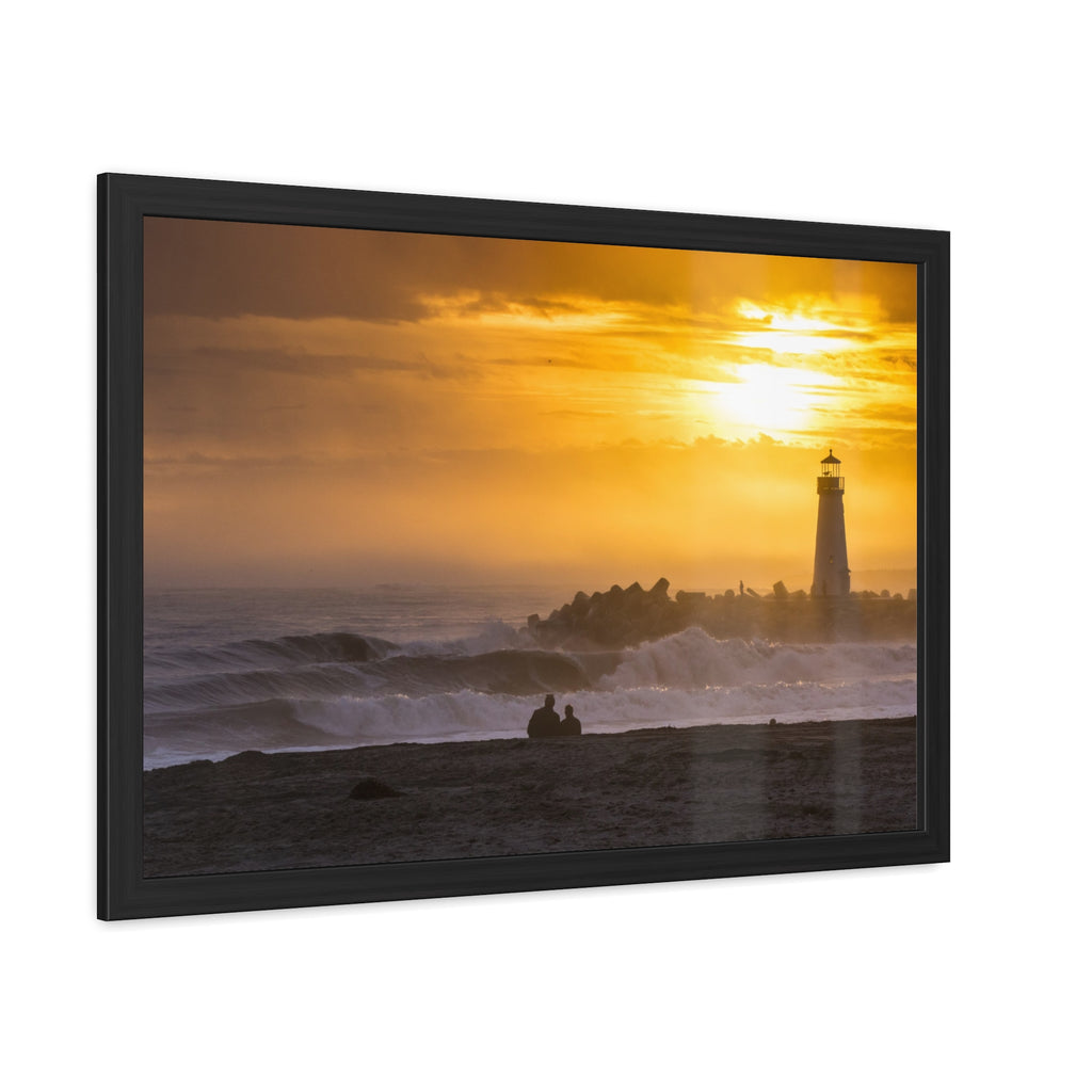 Golden Lighthouse Framed Poster