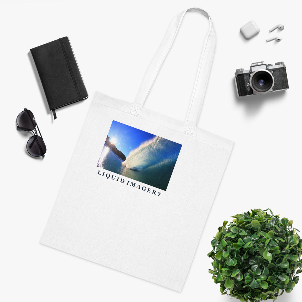 Sunburst Wave Cotton Tote Bag