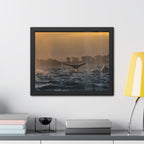 Whale Pair Framed Poster