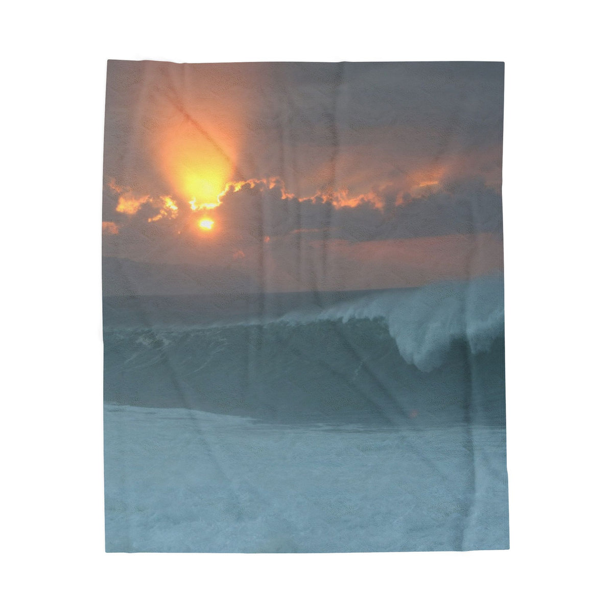 Sun Over The Swell Velveteen Plush Throw Blanket