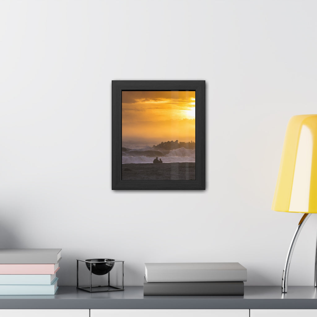 Golden Lighthouse Framed Poster