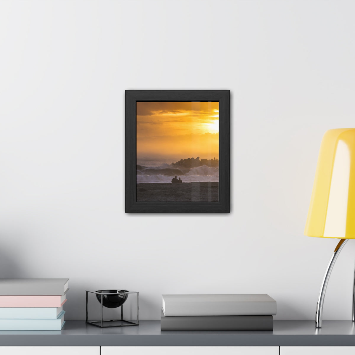 Golden Lighthouse Framed Poster