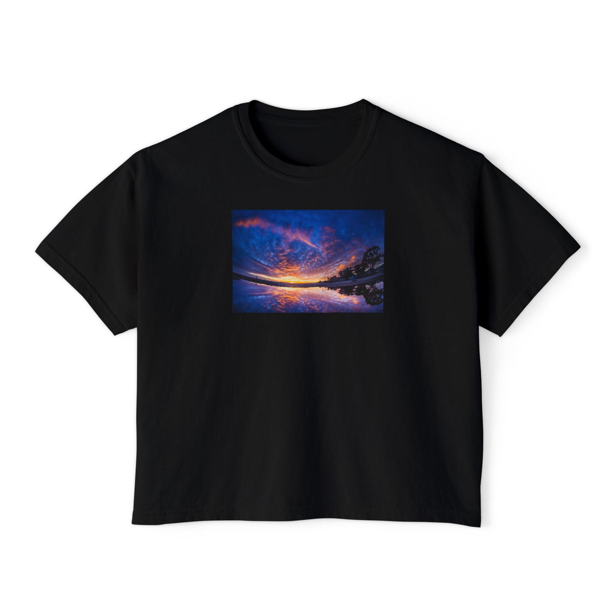 Sky Mirror Women's Comfort Colors Boxy Tee