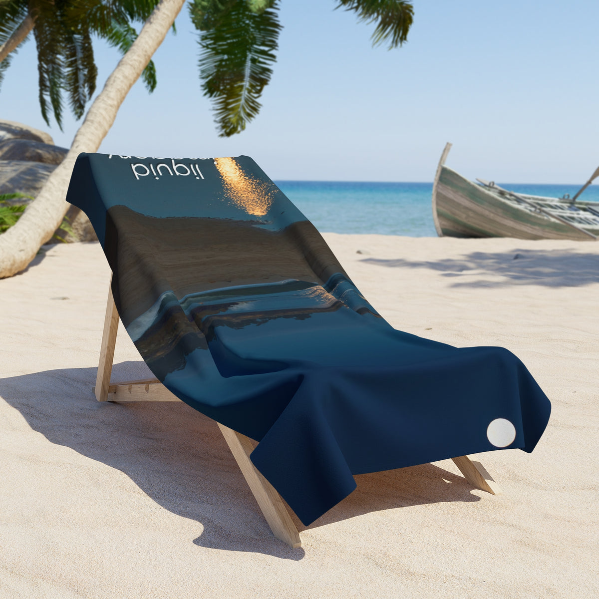 Moon Lighthouse Beach Towel