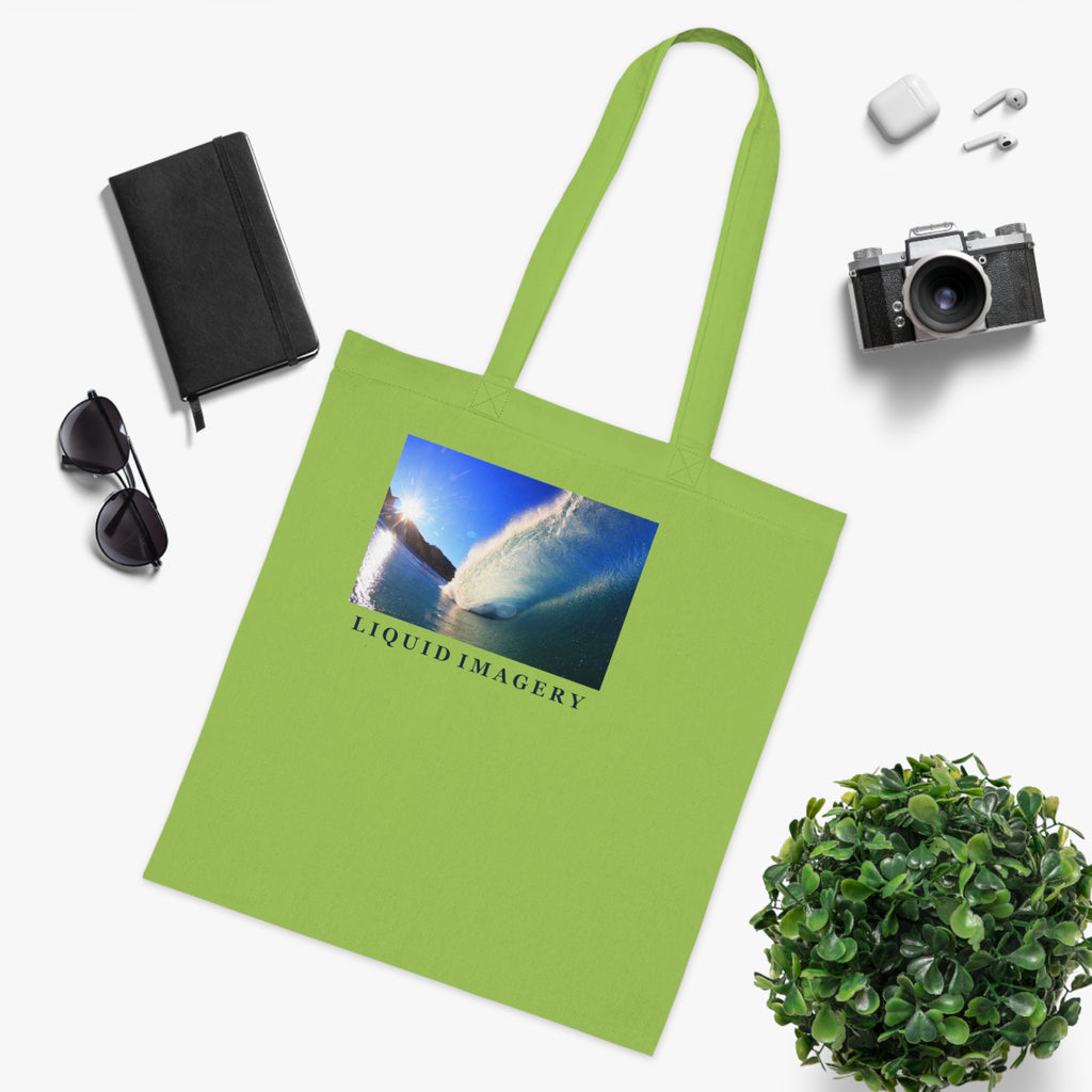 Sunburst Wave Cotton Tote Bag