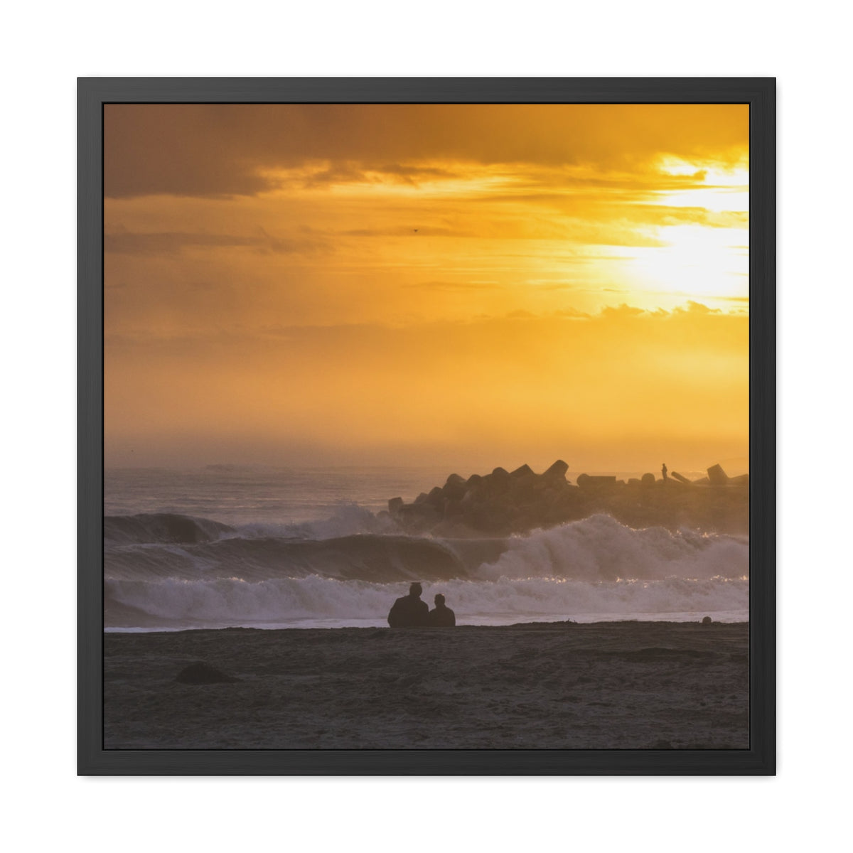 Golden Lighthouse Framed Poster
