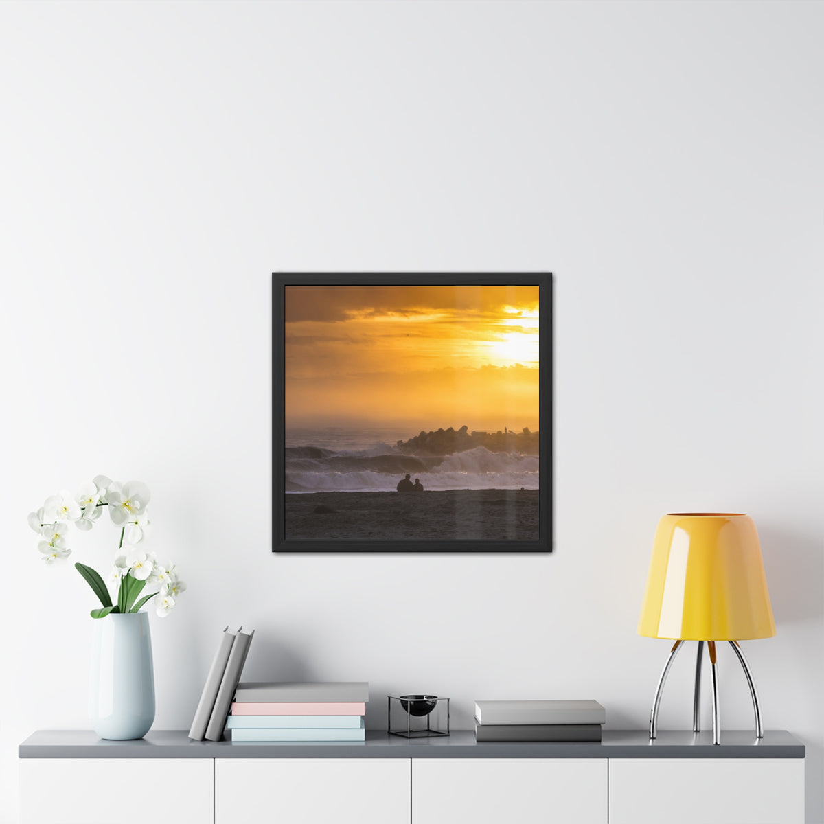 Golden Lighthouse Framed Poster