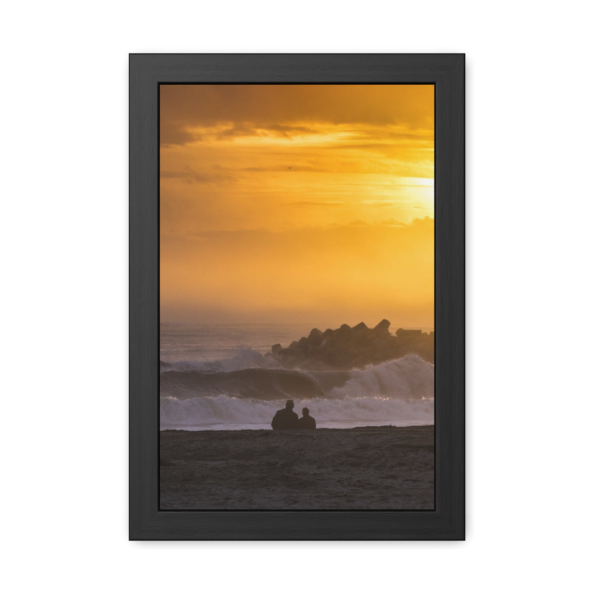 Golden Lighthouse Framed Poster