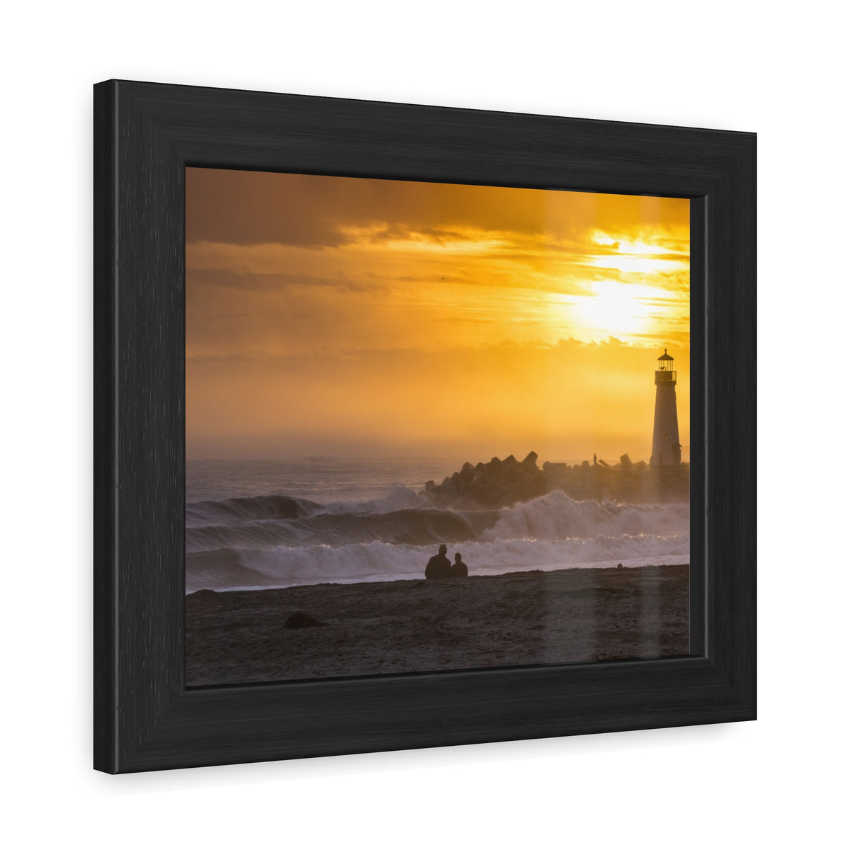 Golden Lighthouse Framed Poster
