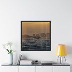 Whale Pair Framed Poster