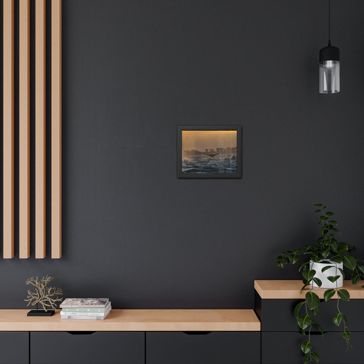 Whale Pair Framed Poster