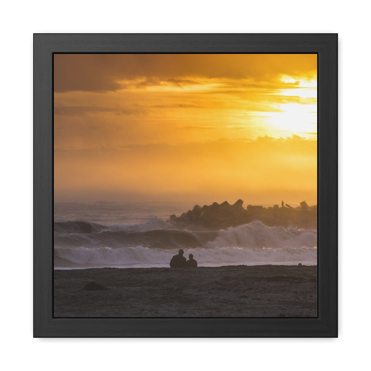 Golden Lighthouse Framed Poster
