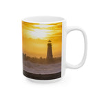 Golden Lighthouse Ceramic Mug