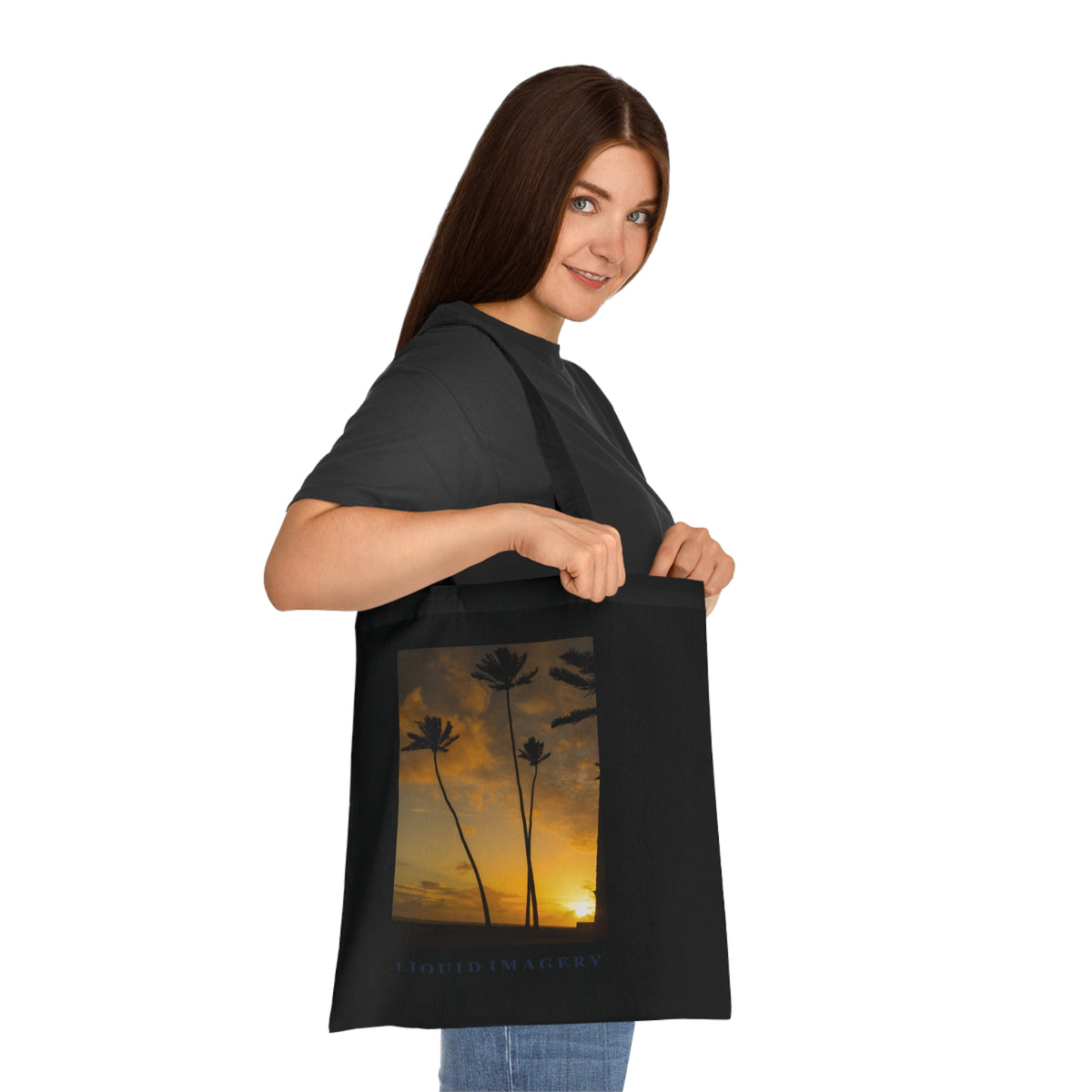 Palm Fire Cotton Tote Bag