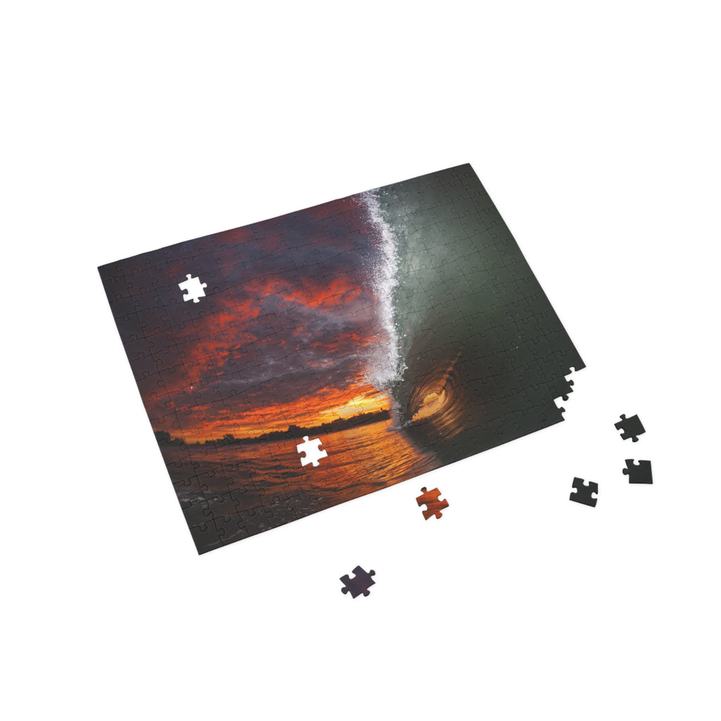 Burning Sky Barrel Jigsaw Puzzle
