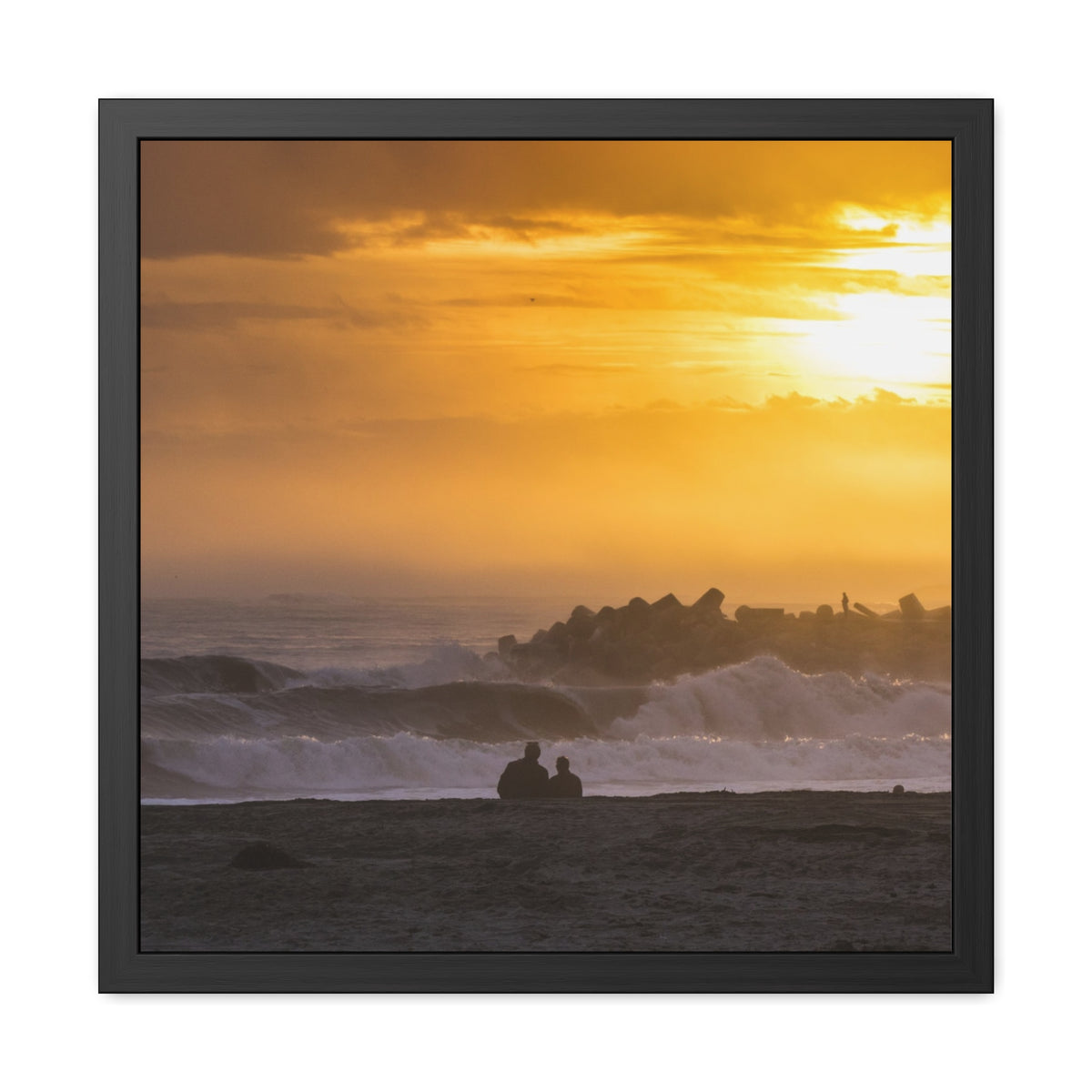 Golden Lighthouse Framed Poster