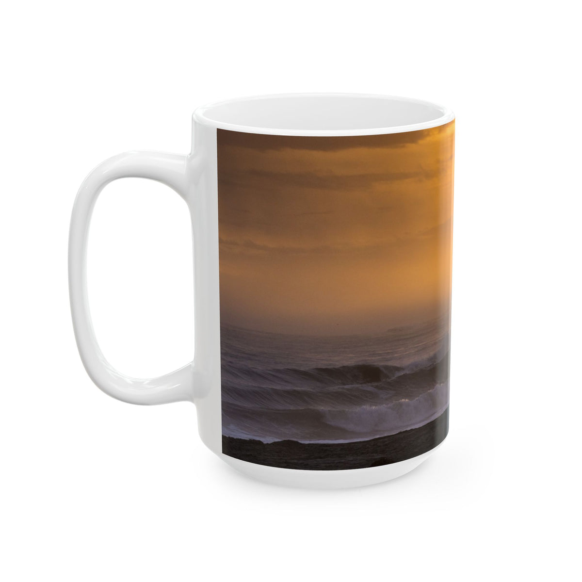 Golden Lighthouse Ceramic Mug
