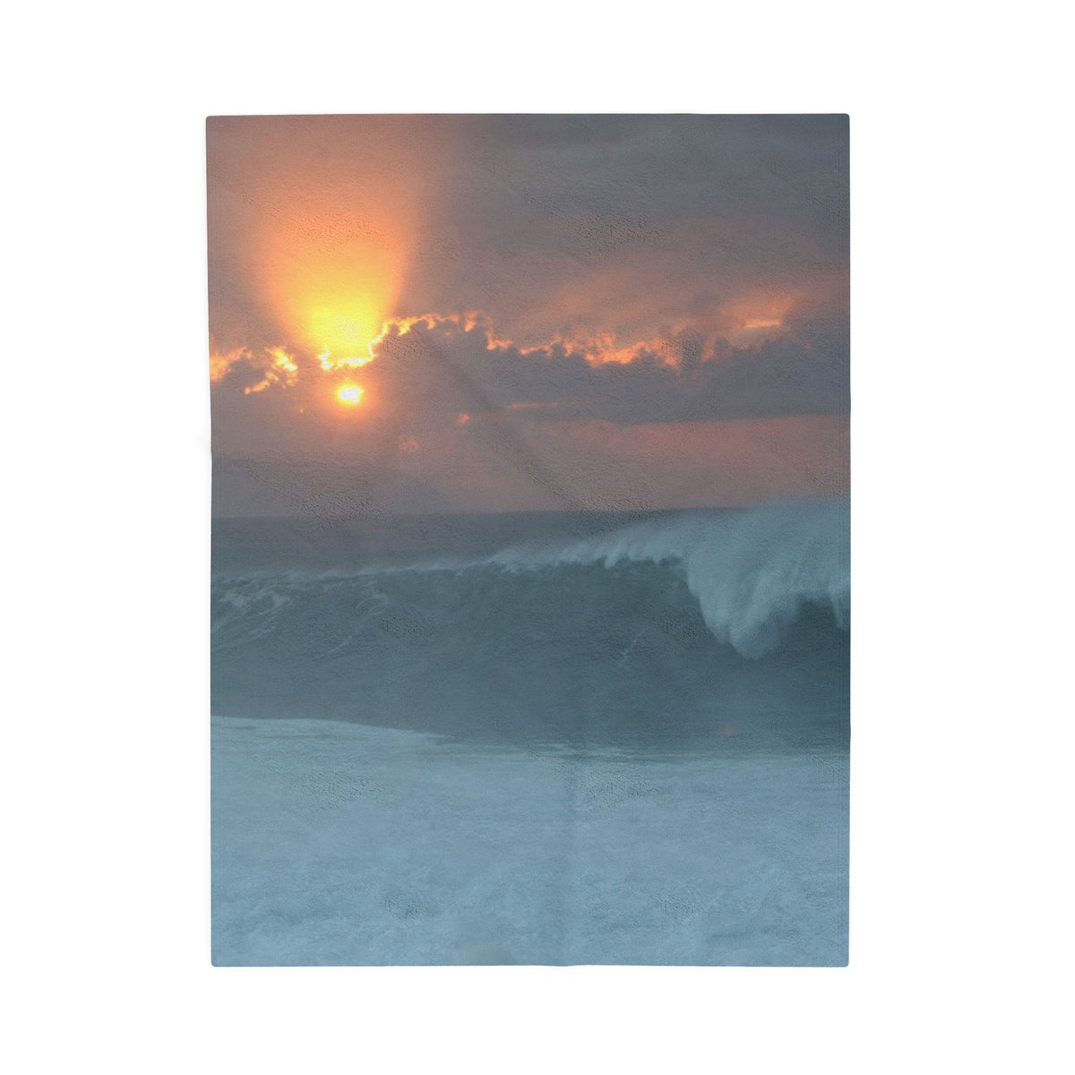 Sun Over The Swell Velveteen Plush Throw Blanket