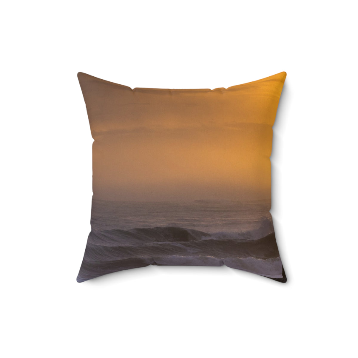 Golden Lighthouse Throw Pillow
