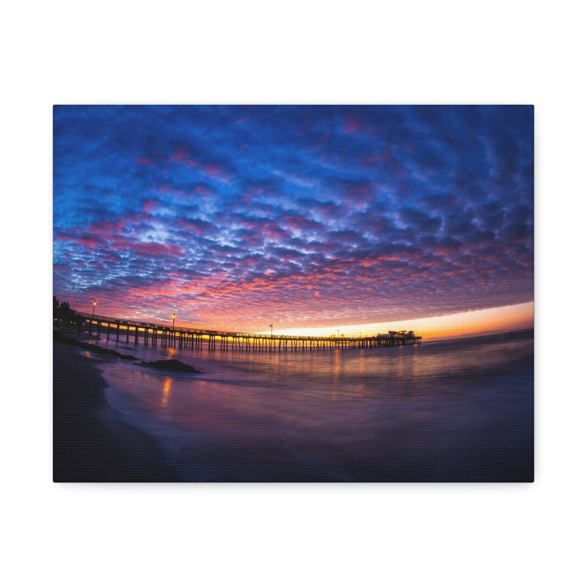 Pier Sky Stretched Canvas