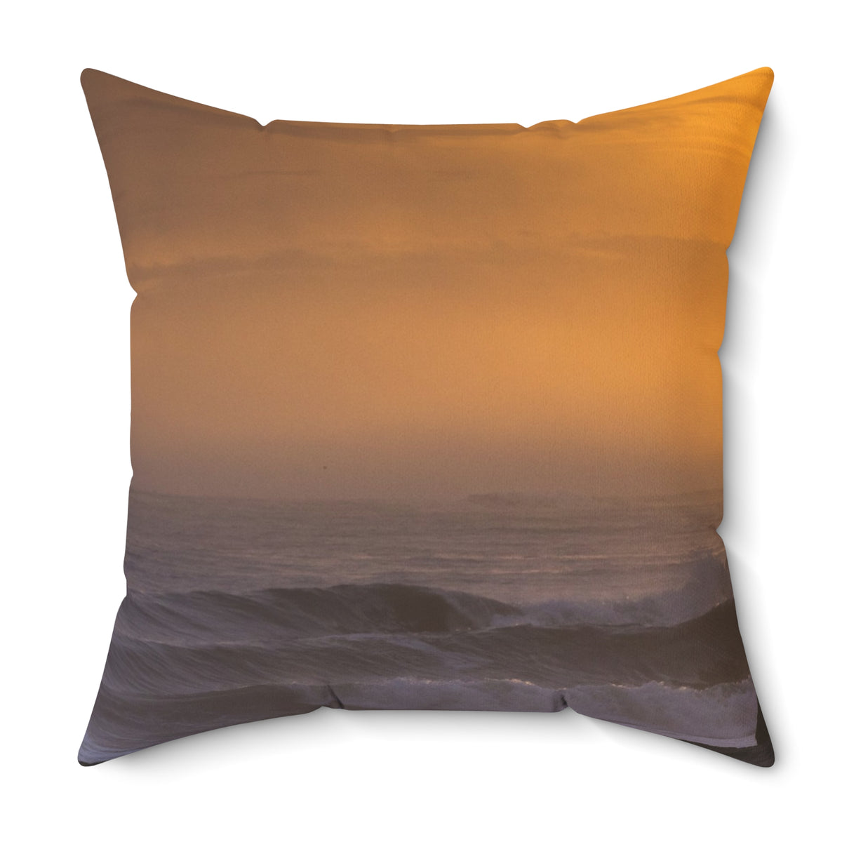 Golden Lighthouse Throw Pillow
