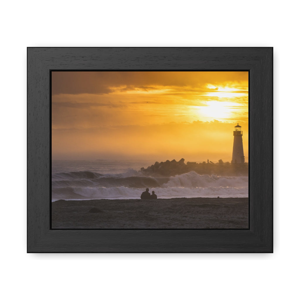 Golden Lighthouse Framed Poster