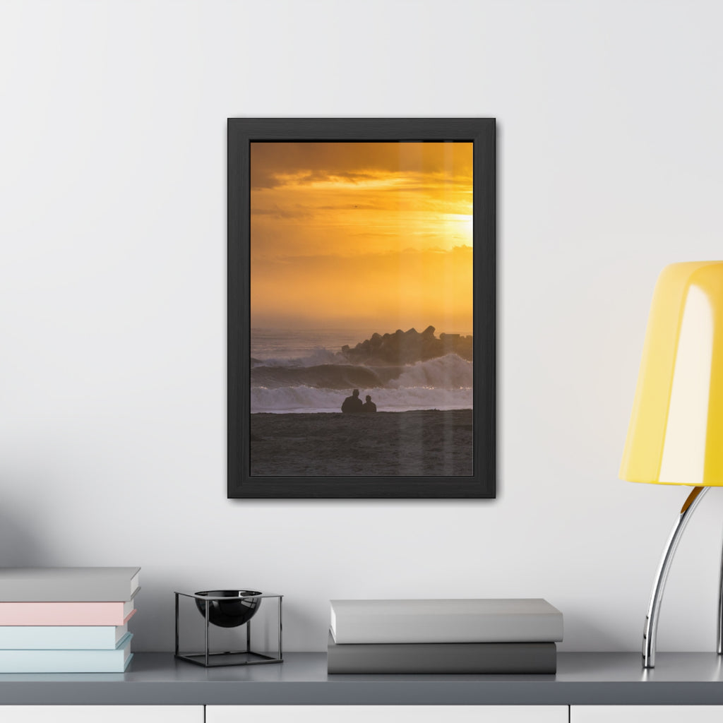 Golden Lighthouse Framed Poster