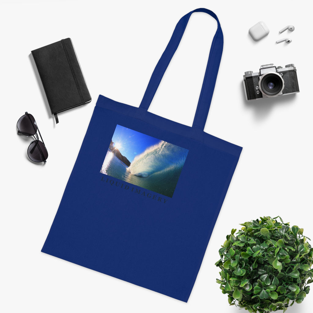 Sunburst Wave Cotton Tote Bag