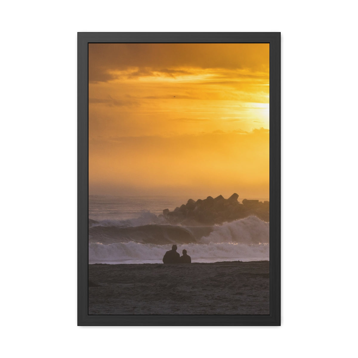 Golden Lighthouse Framed Poster
