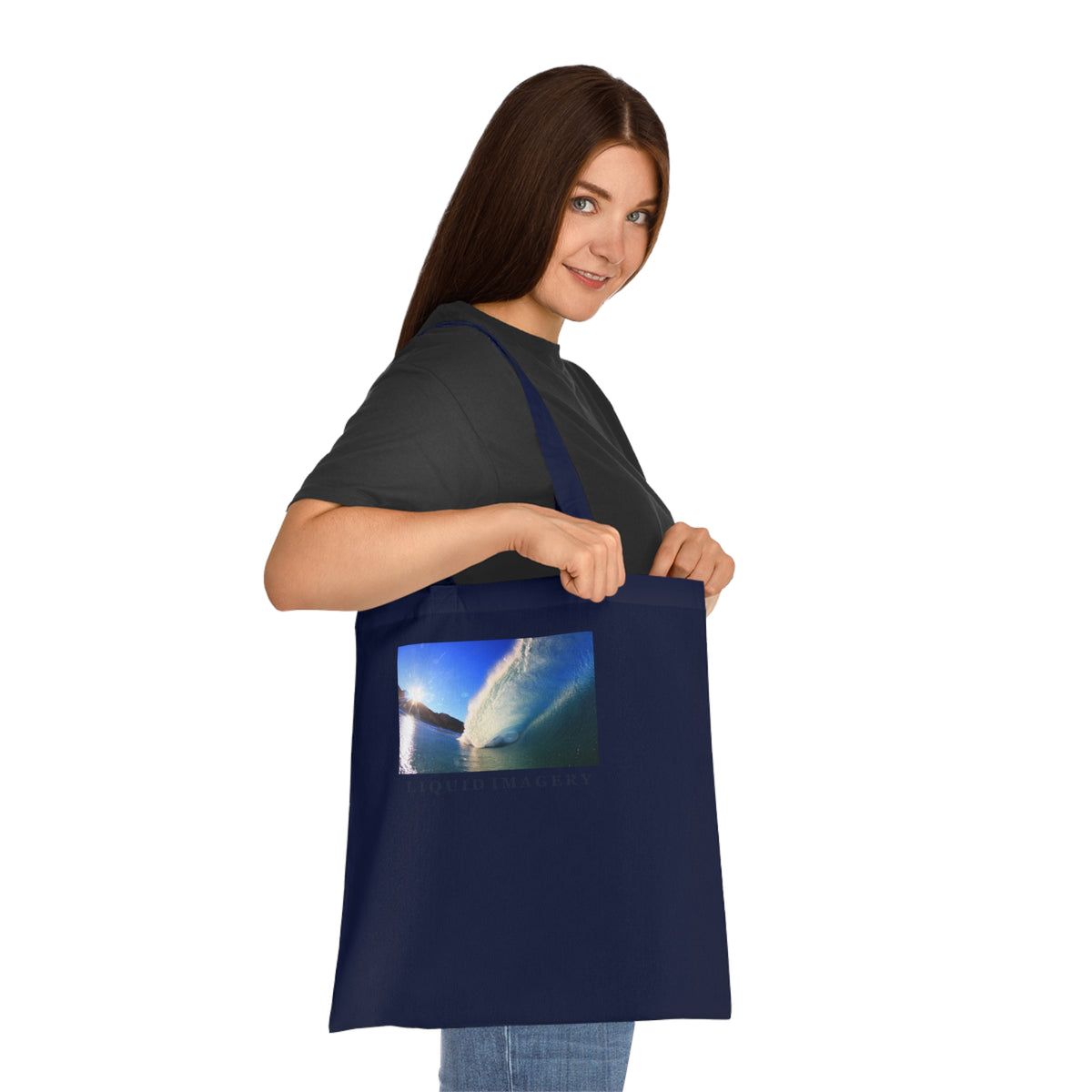 Sunburst Wave Cotton Tote Bag