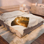 Liquid Gold Velveteen Plush Throw Blanket