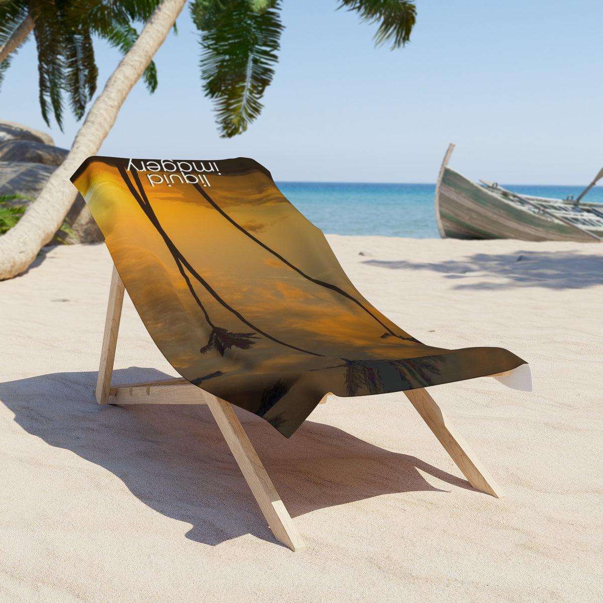 Palm Fire Beach Towel