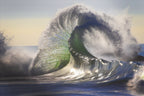 A wave throwing a crest of spray
