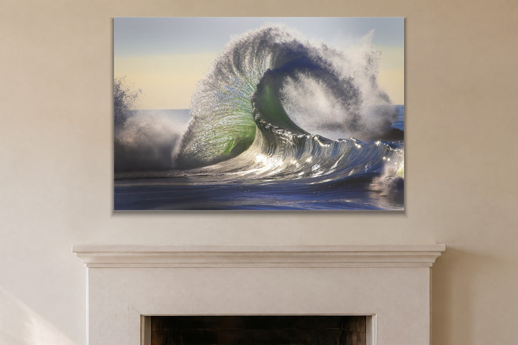 Mohawk metal print hanging above furniture in a living space